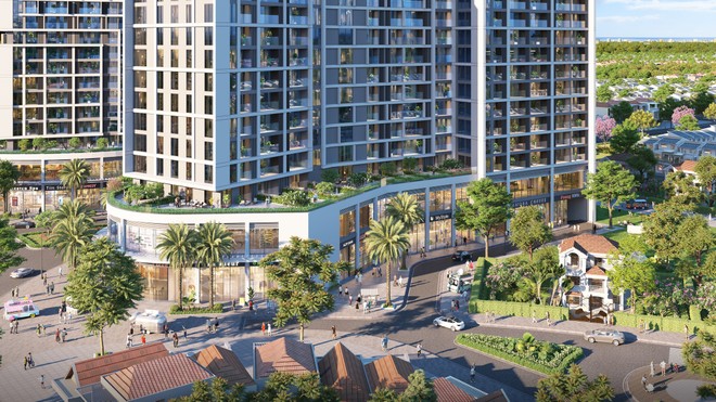 Hệ tiện ích cao cấp được bố trí tại tầng 2 của mỗi tòa tháp. (Ảnh phối cảnh: Sun Property)