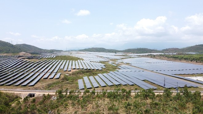 Dự án Nhà máy điện mặt trời KN Vạn Ninh đã đi vào vận hành. Ảnh: Linh Đan 