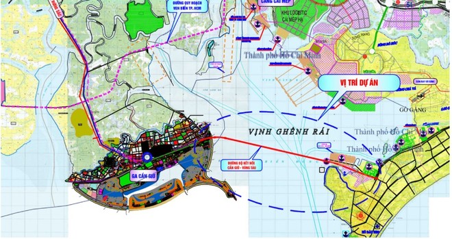 Dự án xây dựng tuyến đường và cầu kết nối Cần Giờ - Vũng Tàu. 