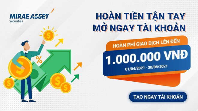 Mirae Asset triển khai chương trình hoàn 100% phí giao dịch lên đến 1 triệu đồng