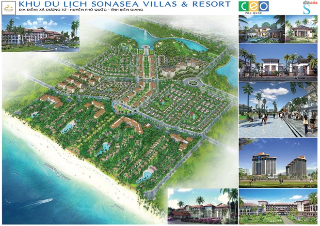 Phối cảnh tổng thể 
Dự án Sonasea Villas & Resort tại Phú Quốc
