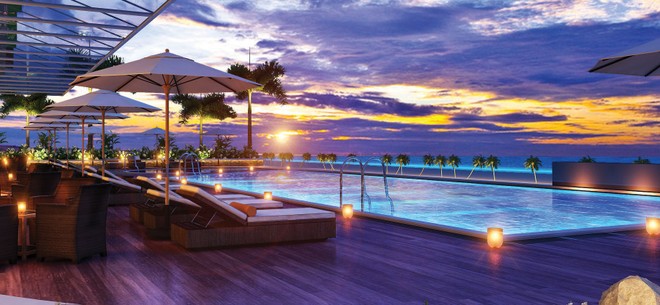 Tiện ích hoàn hảo với 
hồ bơi resort trên không