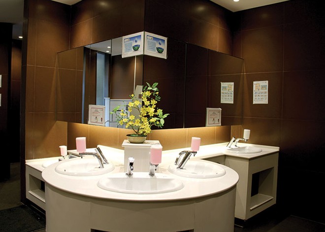 Nhà vệ sinh mang tính thẩm mỹ rất cao
