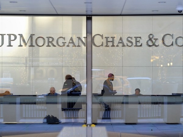 Trụ sở Ngân hàng JP Morgan Chase ở New York của Mỹ. (Ảnh: EPA/TTXVN)