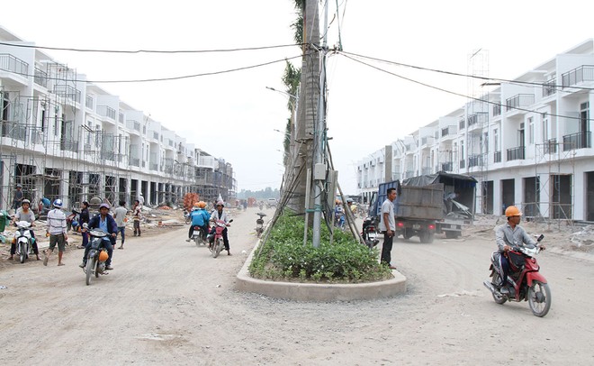 Dự án nhà liền thổ phát triển mạnh tại 
các tỉnh lân cận TP.HCM trong năm 2018. Ảnh: Gia Huy