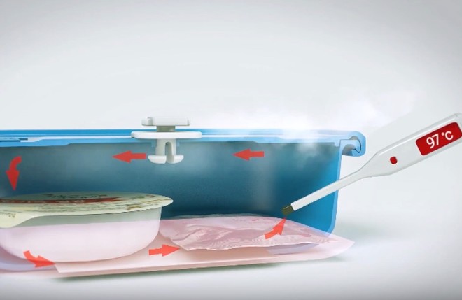 Chảo nhựa hâm nóng thức ăn không cần dùng lửa 