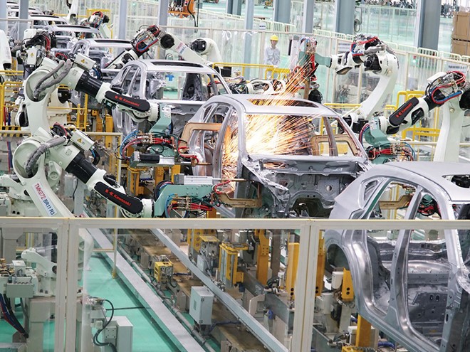 Trong chuỗi sản xuất các thương hiệu ô tô toàn cầu đã có sự tham gia của doanh nghiệp nội.
Ảnh: Chí Hiếu