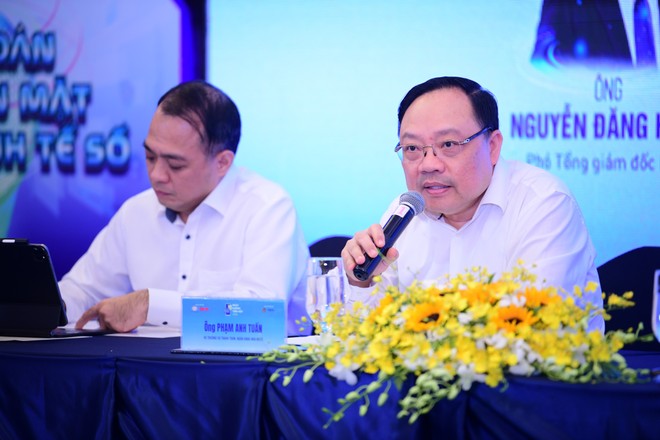 Ông Phạm Anh Tuấn - Vụ trưởng Vụ Thanh toán Ngân hàng Nhà nước (NHNN) tại buổi công bố chương trình Ngày không tiền mặt 2025. 