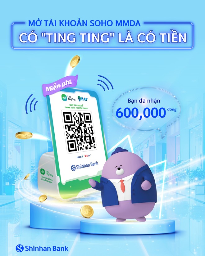 Nhận ngay loa thông báo giao dịch miễn phí khi mở tài khoản SOHO MMDA cùng Ngân hàng Shinhan