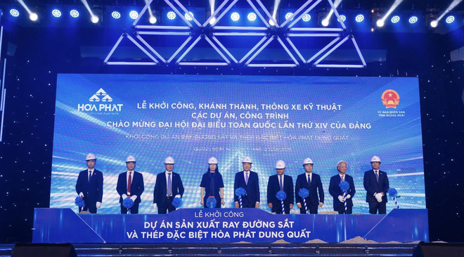 Hòa Phát (HPG) khởi công Nhà máy sản xuất ray cao tốc và thép đặc biệt, sẵn sàng cung cấp vào các dự án trọng điểm