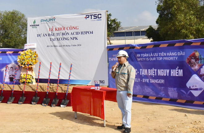 PVFCCo - Phú Mỹ (DPM) khởi công dự án đầu tư bồn nguyên liệu acid phosphoric