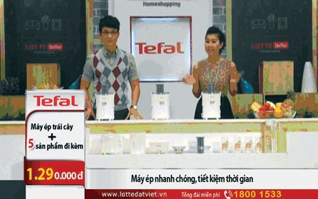 Một khung hình trong mẩu phim quảng cáo home shopping. 
(Ảnh: Báo Đồng Nai)