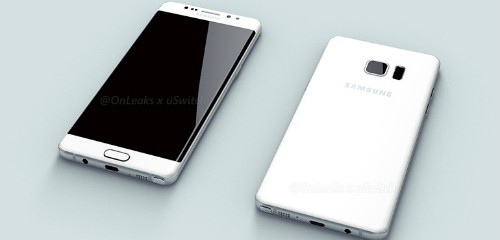 Hình ảnh render đầu tiên về Galaxy Note 6 (Galaxy Note 7). Ảnh: Onleaks/Uswitch
