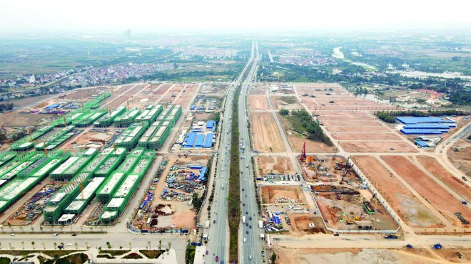 Các dự án mới “cứ ra hàng là hết” (Trong ảnh: Dự án Vinhomes Cổ Loa). Ảnh: Dũng Minh.