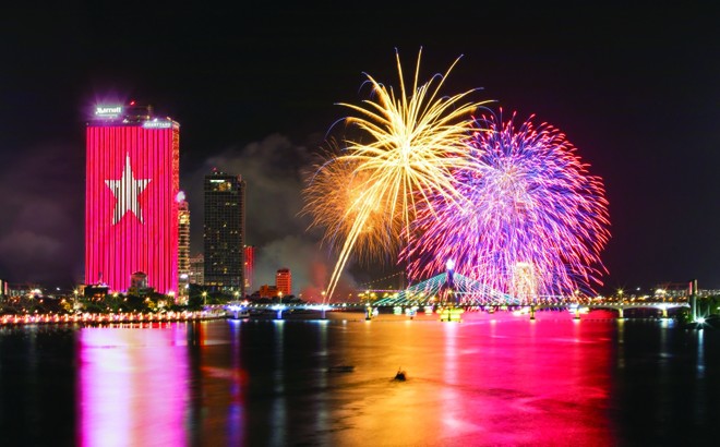 M Landmark Residences có tầm nhìn bao trọn sông Hàn và toàn cảnh lễ hội pháo hoa quốc tế.