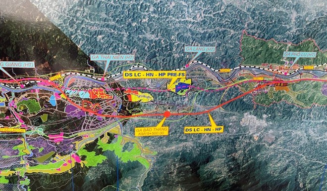 Một đoạn hướng tuyến dự án đi qua địa bàn huyện Bảo Thắng đã được điều chỉnh. (Ảnh: báo Lào Cai).