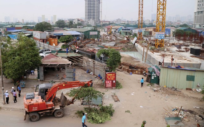 Hiện tại, riêng Hà Nội có 1.448 dự án đang thực hiện giải phóng mặt bằng. Ảnh: Việt Dương.