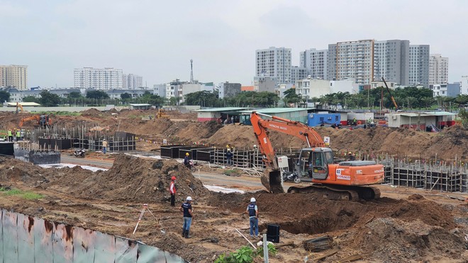 Các dự án chung cư đang được đẩy mạnh triển khai. Ảnh: Lê Toàn.