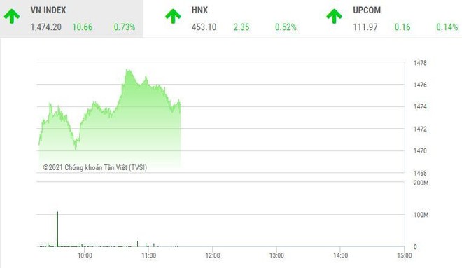 Giao dịch chứng khoán sáng 13/12: Cổ phiếu vừa và nhỏ nổi sóng lớn