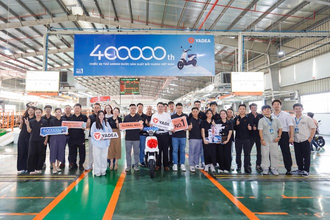 YADEA chính thức xuất xưởng chiếc xe điện thứ 400.000 tại nhà máy Bắc Ninh.