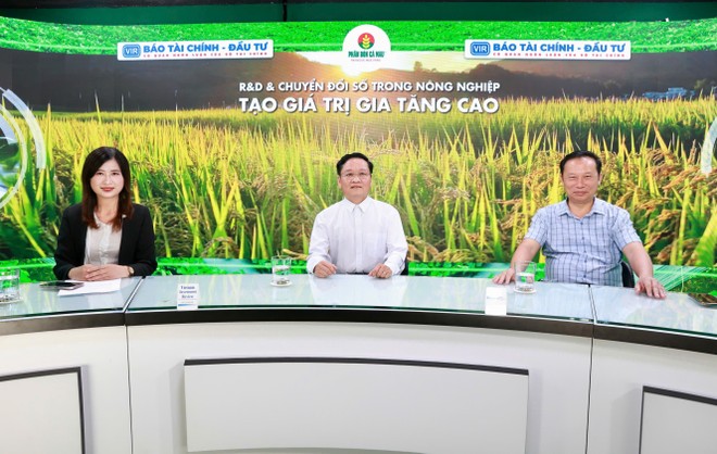 Tọa đàm “R&D & Chuyển đổi số trong nông nghiệp: Tạo giá trị gia tăng cao”, thuộc chuỗi chương trình “Đổi mới sáng tạo - Đòn bẩy cho kỷ nguyên mới”, do Báo Tài chính - Đầu tư tổ chức. Ảnh Chí Cường.