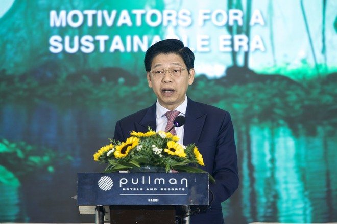 Ông Phạm Văn Hoàng, Tổng biên tập Báo Tài chính- Đầu tư phát biểu khai mạc hội thảo. Ảnh: Chí Cường.