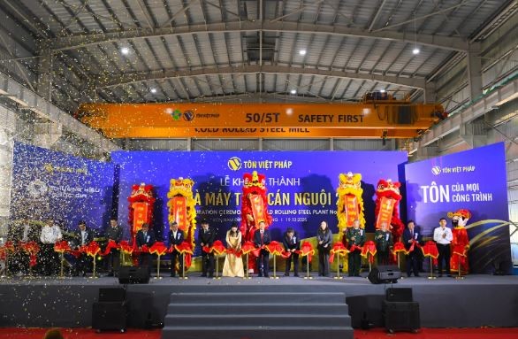 Công ty Cổ phần Tôn Thép Việt Pháp chính thức tổ chức Lễ khánh thành nhà máy thép cán nguội số 2 tại Hải Phòng.