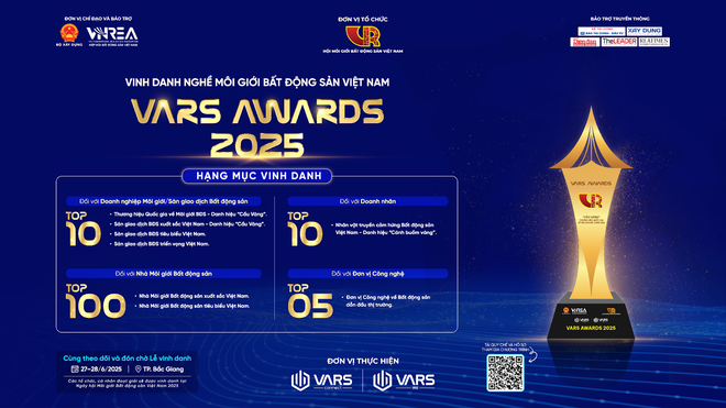 VARS AWARDS 2025: Tôn vinh những người “kết nối ước mơ” sẽ diễn ra ngày 27-28/6