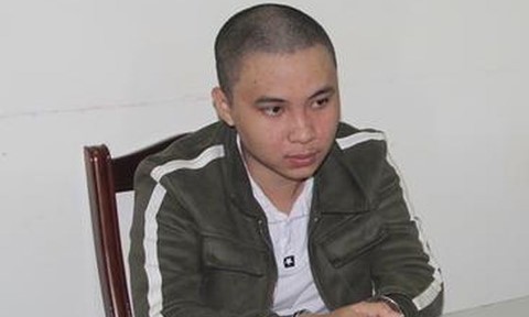 Nguyễn Đức Huy tại cơ quan công an.