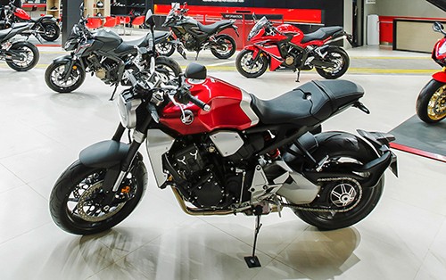 Các mẫu xe trưng bày tại cửa hàng Honda Moto (Quận 3, TP HCM).
