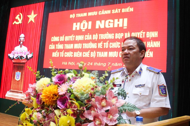 Thiếu tướng Phan Kim Hậu phát biểu tại hội nghị. Ảnh CSB.