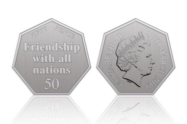 Đồng xu Brexit 50 pence. (Nguồn: theneweuropean)