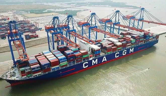 Xu hướng tăng kích thước tàu là điều kiện thuận lợi cho các cảng biển nước sâu. Ảnh: Lê Toàn.