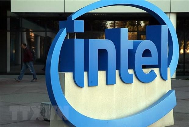 Biểu tượng Intel tại Santa Clara, bang California, Mỹ. (Ảnh: AFP/TTXVN).