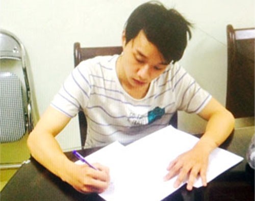 Phan Thành Biên tại cơ quan điều tra.