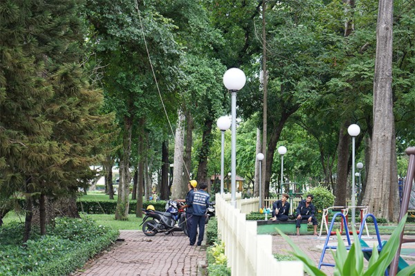 Một góc công viên Tao Đàn, Quận 1, TP.HCM Ảnh: Lê Quân