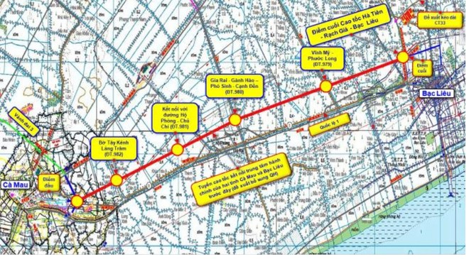 Đề xuất bổ sung quy hoạch tuyến cao tốc kết nối 2 đô thị lớn tại Cà Mau