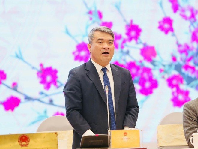 Thứ trưởng Bộ Tư pháp Nguyễn Thanh Tú tại cuộc họp báo. Ảnh: Đức Minh.