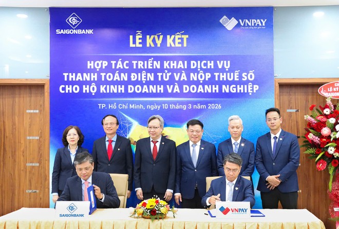 SAIGONBANK hợp tác VNPAY triển khai dịch vụ thanh toán điện tử và nộp thuế số cho hộ kinh doanh, doanh nghiệp