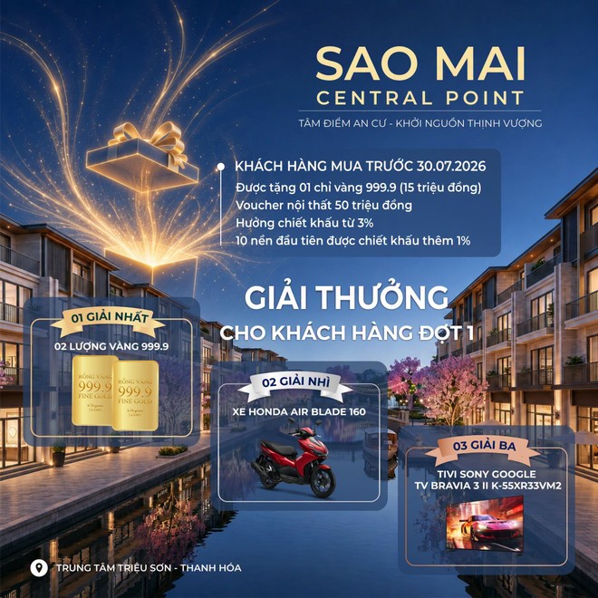 Sao Mai Central Point là điểm tựa an cư, nơi thể hiện vị thế kiến tạo tài sản truyền đời vượt thời gian