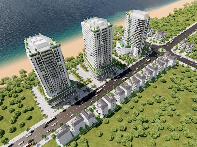 Phối cảnh dự án Hodeco Seavillage với quy mô 2,58 ha.