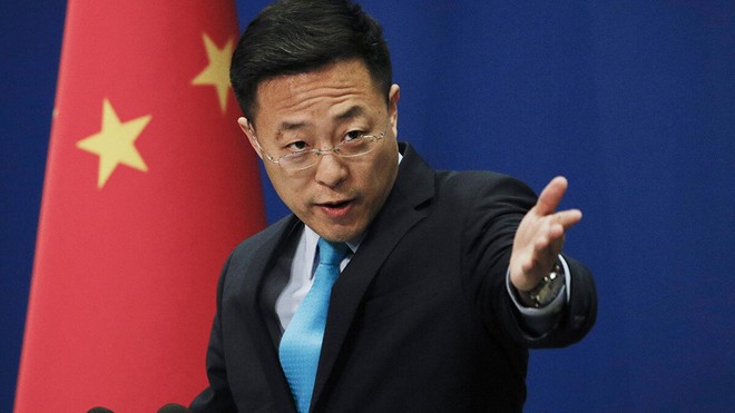 Phát ngôn viên Bộ Ngoại giao Trung Quốc Triệu Lập Kiên. Ảnh: AP.