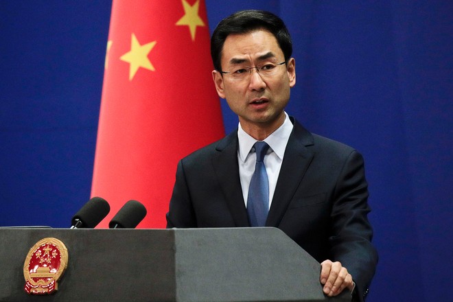 Phát ngôn viên của Bộ Ngoại giao Trung Quốc Cảnh Sảng. Ảnh AP.