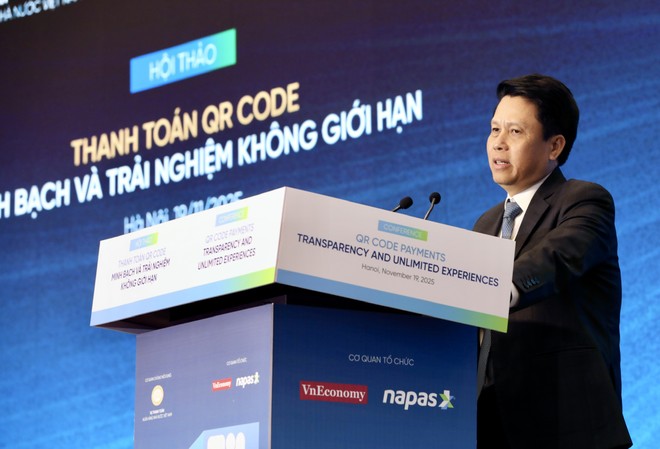 Ông Phạm Tiến Dũng, Phó Thống đốc Ngân hàng Nhà nước Việt Nam phát biểu tại sự kiện.