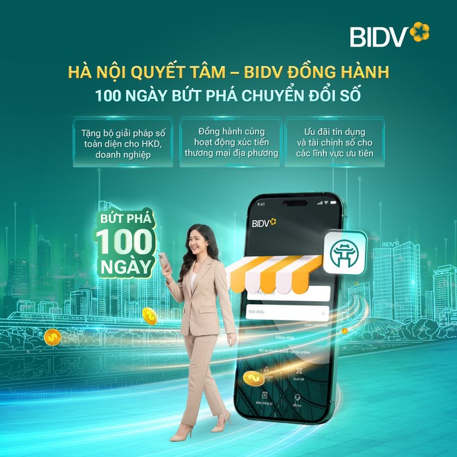 “100 ngày chuyển đổi số” tại Thủ đô cùng BIDV