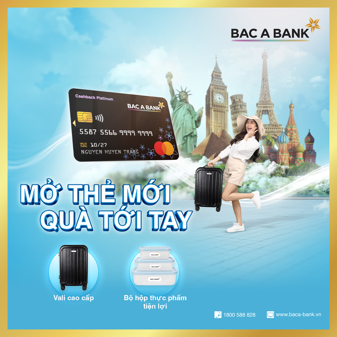 BAC A BANK (BAB) tặng nhiều ưu đãi thiết thực cho khách hàng mở thẻ tín dụng