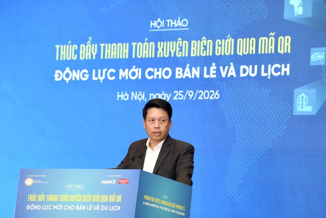 Phó Thống đốc Ngân hàng NHNN Phạm Tiến Dũng phát biểu khai mạc Hội thảo