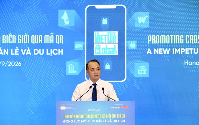 Ông Nguyễn Đăng Hùng, Phó Tổng giám đốc NAPAS chia sẻ tại Hội thảo