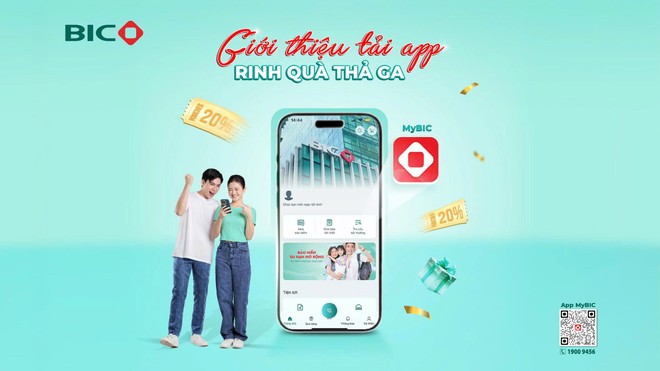 BIC tặng voucher giảm 20% phí bảo hiểm cho khách hàng giới thiệu tải app MyBIC