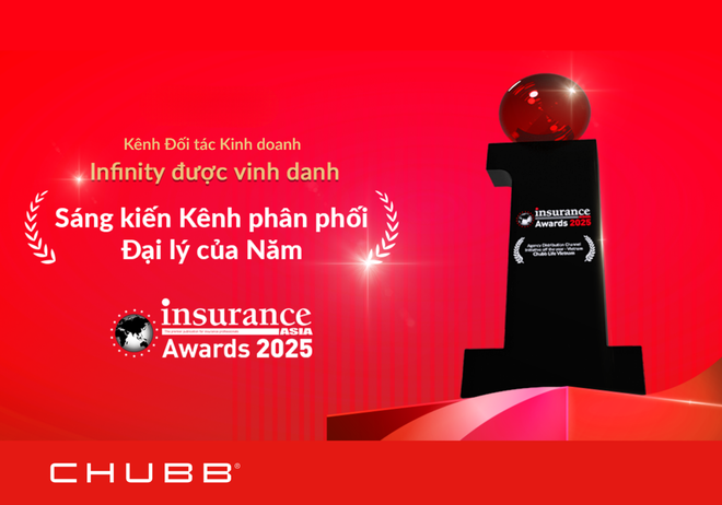 Kênh đối tác kinh doanh Infinity giúp Chubb Life Việt Nam nhận giải mô hình kênh phân phối tại Insurance Asia Awards 2025